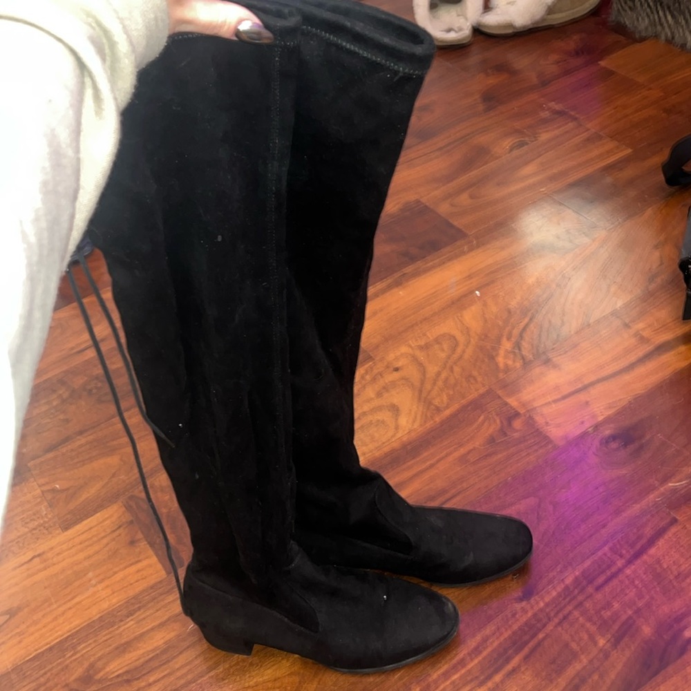 Chinese Laundry black thigh high boots